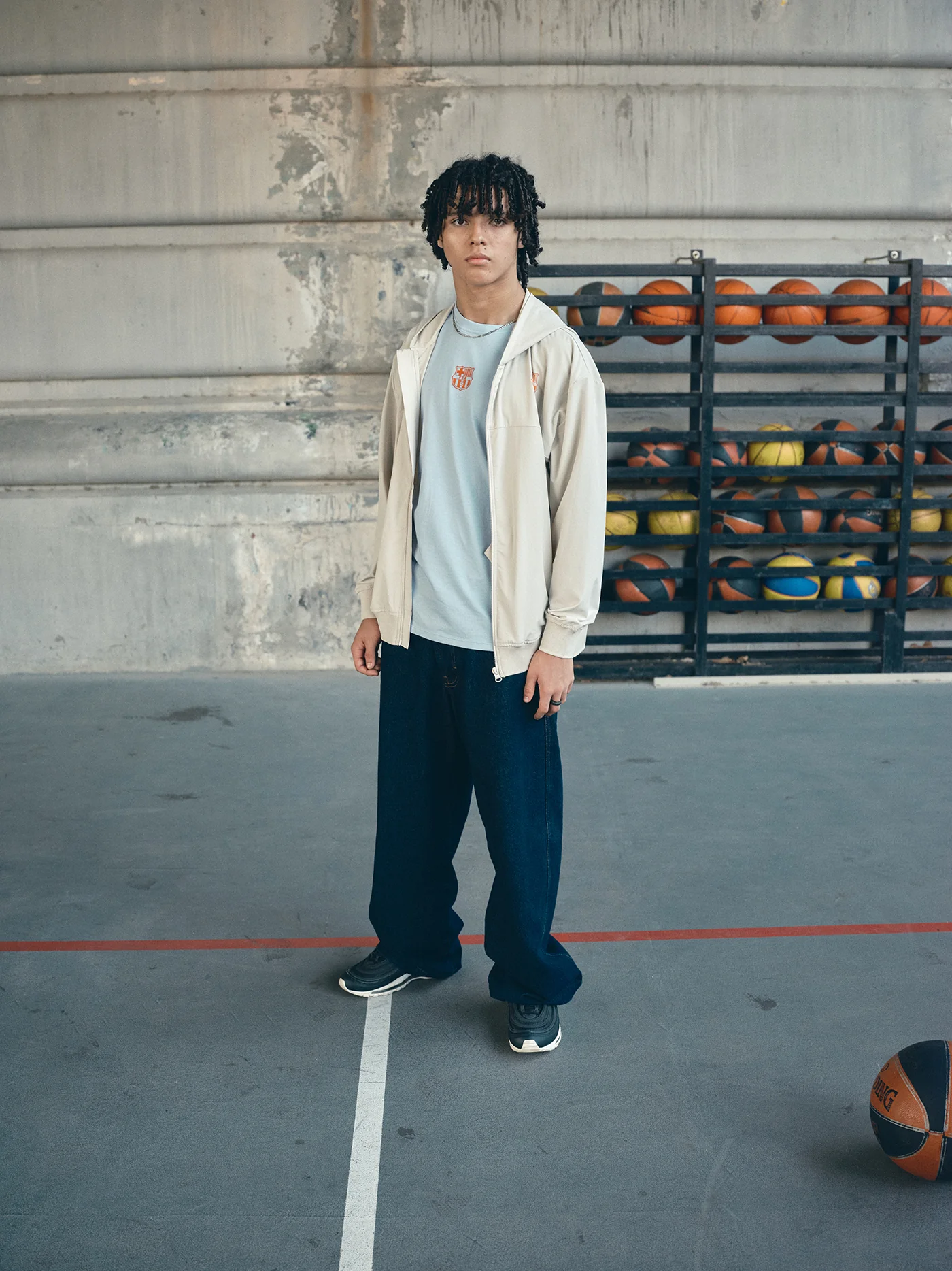 Light Jacket White Barça Essentials - Junior - Image 5