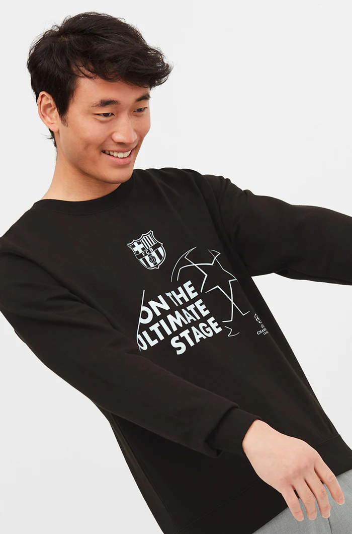 FC Barcelona Champions League black sweatshirt - Image 3